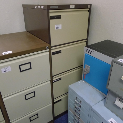 856 - 4-drawer metal filing cabinet