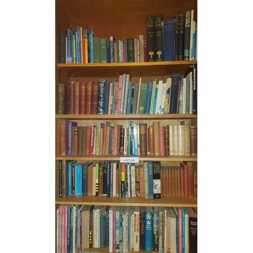 775 - Two bays of library books, mainly history