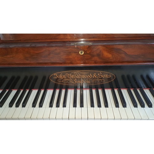 374 - A rosewood cased grand piano by John Broadwood and Sons