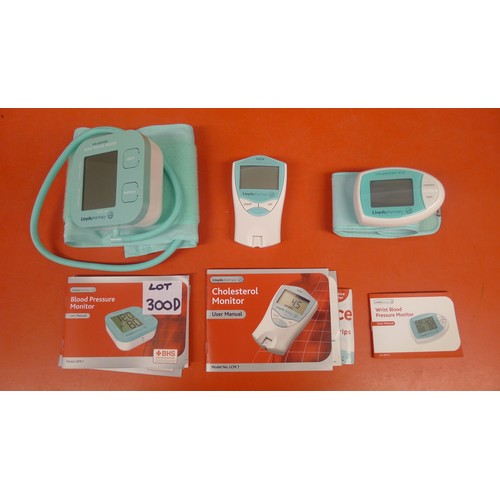 300D - 3 items by LLoyds Pharmacy comprising of a fully automatic blood pressure monitor, a digital cholest... 