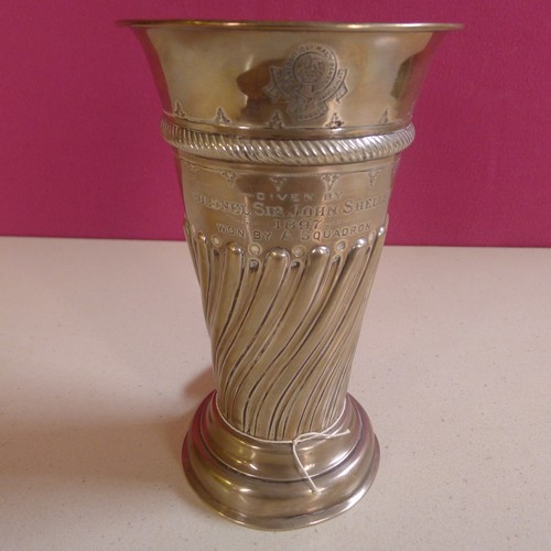 788 - A silver trophy cup  23 cms tall, approximately 620 gms