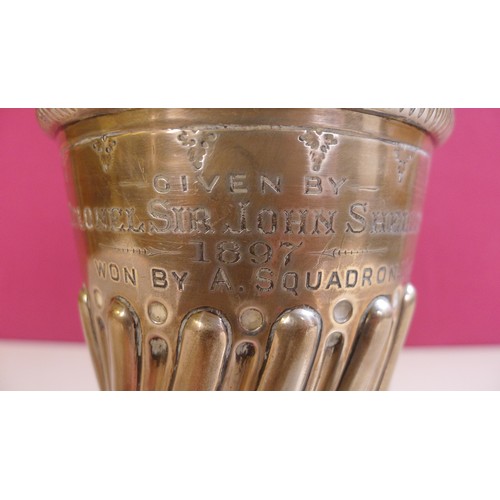 788 - A silver trophy cup  23 cms tall, approximately 620 gms