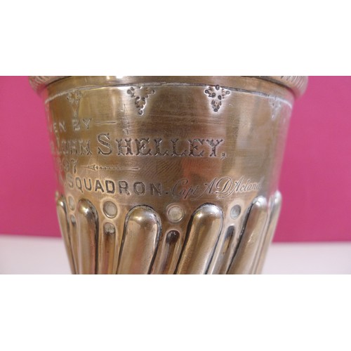 788 - A silver trophy cup  23 cms tall, approximately 620 gms