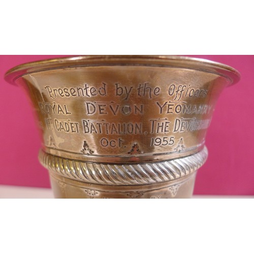 788 - A silver trophy cup  23 cms tall, approximately 620 gms