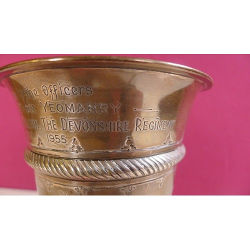 788 - A silver trophy cup  23 cms tall, approximately 620 gms