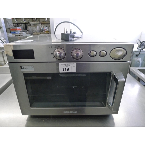 119 - 1 commercial microwave by Sanyo, no model visible, 240v (Trade)