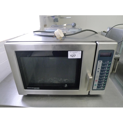 127 - 1 commercial microwave by Menumaster, no model visible, 240v (Trade)