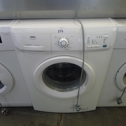 215 - 1 under counter washing machine by Zanussi type ZWF12080W, 240v (Trade)