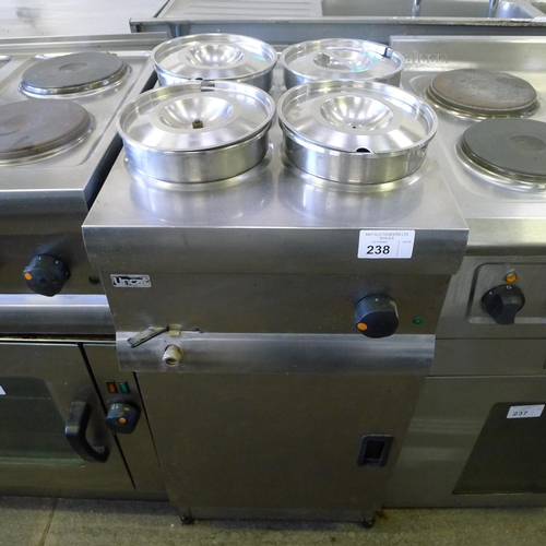 238 - 1 Lincat 4 pot bain marie 240v with a single door ambient cabinet beneath (Trade)