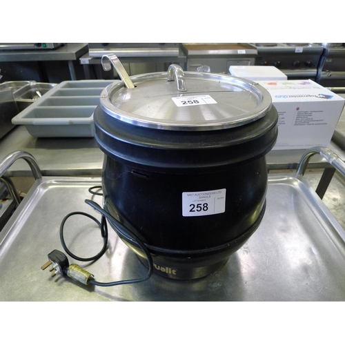 258 - 1 Dualit soup kettle 240v with a lid and a ladle (Trade)