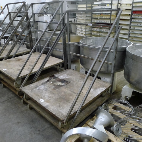 378 - 2 warehouse stacking trolleys