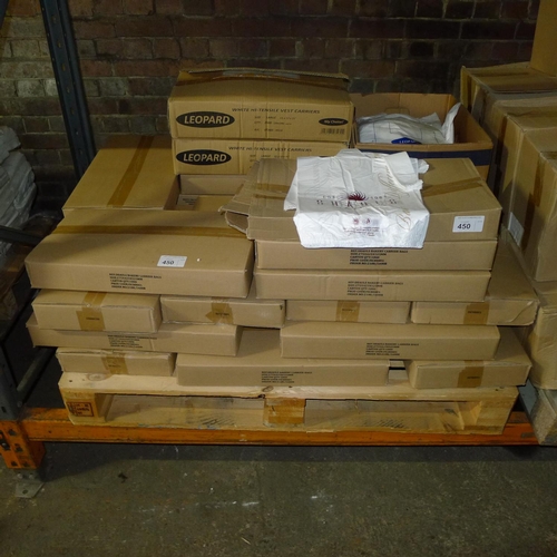 450 - 1 pallet containing a large quantity of plastic carrier bags most preprinted with 