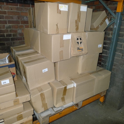 451 - 1 pallet containing a large quantity of paper bags all preprinted with 