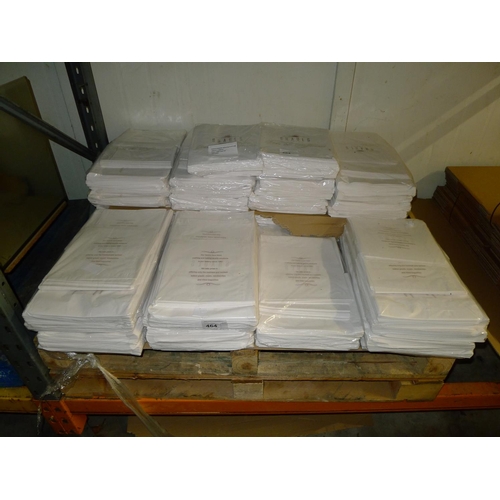 464 - 1 pallet containing a quantity of bleached kraft bags all preprinted with 