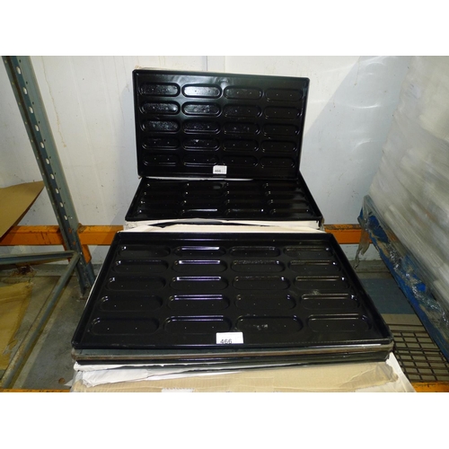 466 - 1 pallet containing 11 bakers metal trays - some appear to have had the non stick coating recently r... 