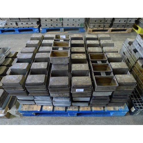 431 - 1 pallet containing 49 sets of 3 bread tins (for 400g loaves)