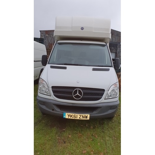 484 - Mercedes Sprinter 313 CDI  Luton Van, Reg: YK61 ZNW 1st Reg. 26/09/2011, White single wheel, 2143cc ... 