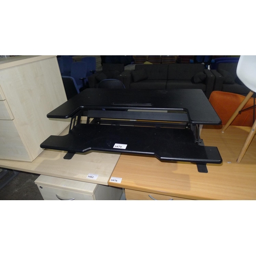 3479 - 1 Duronic sit-stand height adjustable table top monitor / keyboard unit - raises from 17cm to 42cm