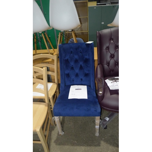 3500 - 1 Nittany blue upholstered dining chair RRP £399