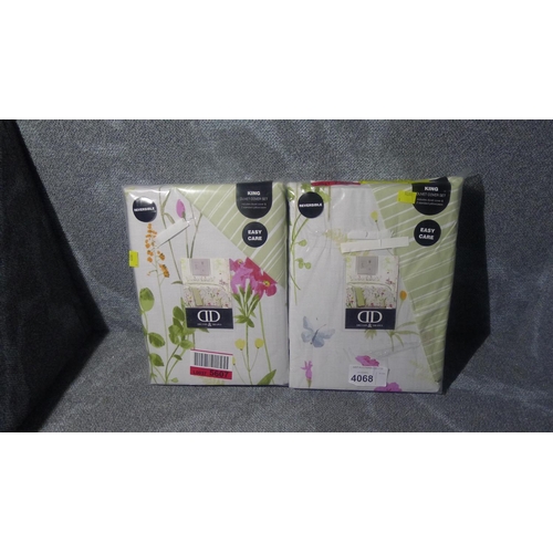 4068 - 2 x king size duvet cover sets, please see picture for details