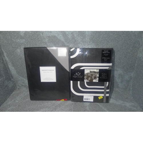 4081 - 2 x double duvet cover sets, please see picture for details