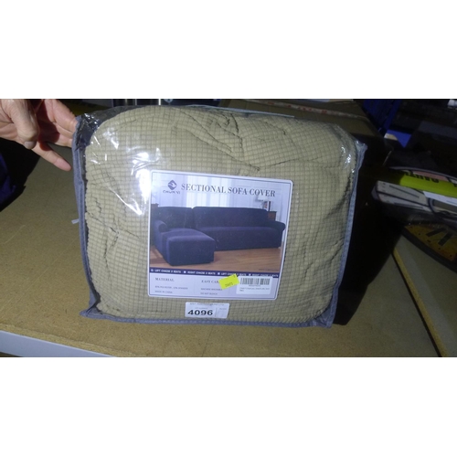 4096 - A section sofa cover, left chaise 2 seats