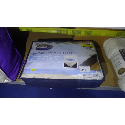 4118 - A silent night single bed mattress topper