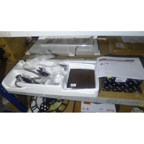 4209 - 1 shower arm / head kit with an Omnires shower mixer tap type Siena SN7340 in chrome finish