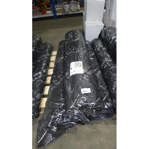 2609 - 3 rolls of Capitol Damp Proof Membrane (DPM) each roll approx 25m long x 4m wide, black 250mu, RRP r... 