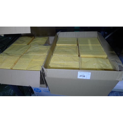 2739 - A quantity of cleaning sponges. Contents of 1 shelf