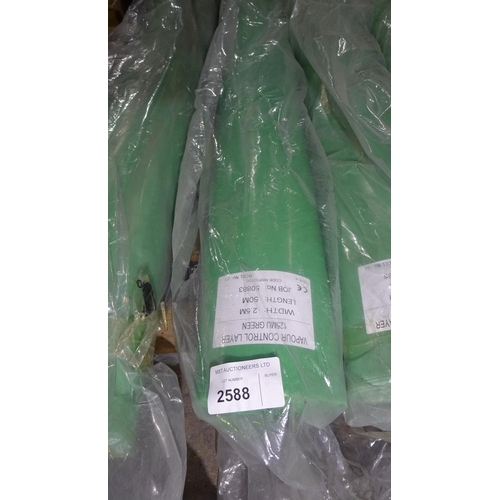 2588 - 1 roll of vapour control layer (VCL) 125mu green, roll is approx 50m long x 2.5m wide RRP region of ... 