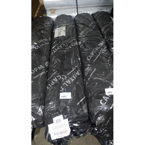 2599 - 1 roll of Capitol Damp Proof Membrane (DPM) approx 25m long x 4m wide, black 250mu, RRP region of £4... 