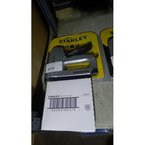 2731 - 1 Stanley Aluminum heavy duty staple gun suitable for 6mm to 14mm staples and 1 box containing 6000 ... 