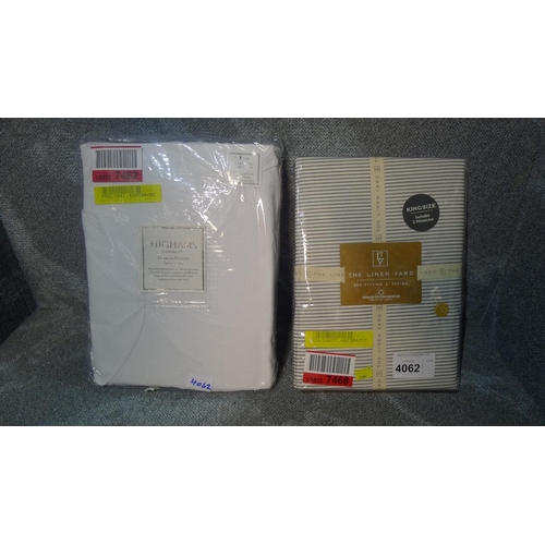 4062 - 2 x various king size duvet cover sets, please see picture for details