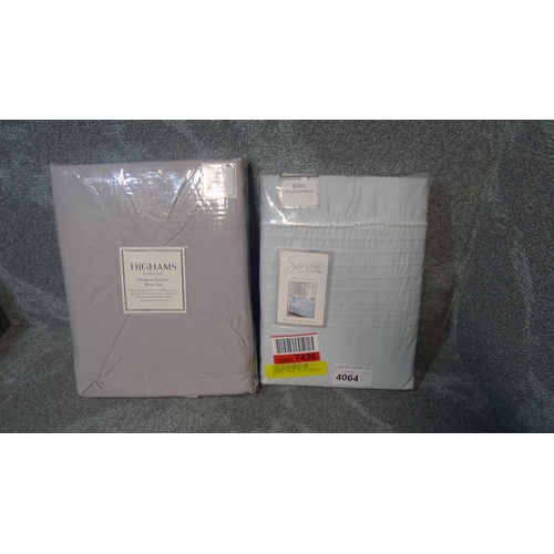 4064 - 2 x various king size duvet cover sets, please see picture for details