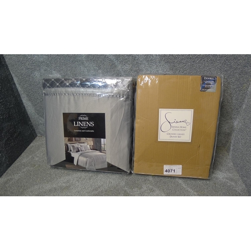 4071 - 2 x various double duvet sets, please see picture for details