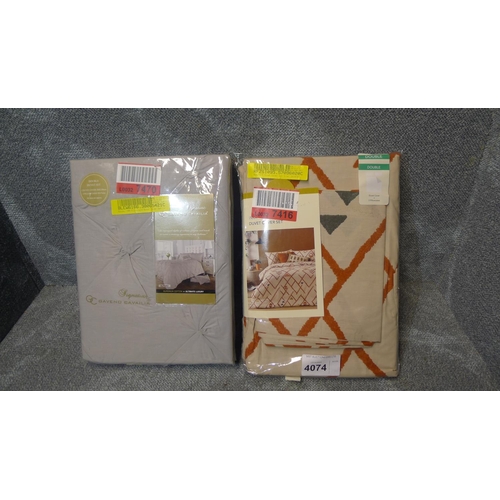 4074 - 2 x various double duvet sets, please see picture for details