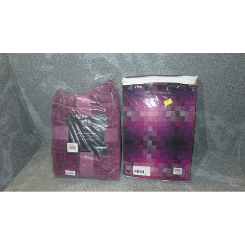 4084 - 2 x various purple throws, please see picture for details