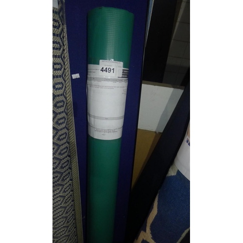 4491 - A roll of pvc sheeting approx 60 inches - 20m in length