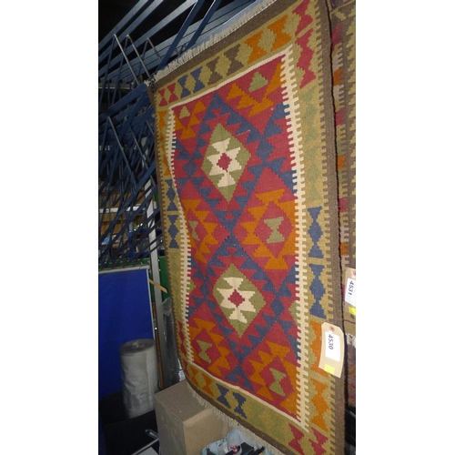 4530 - A Maimana Kilim rug approx 130x80cm