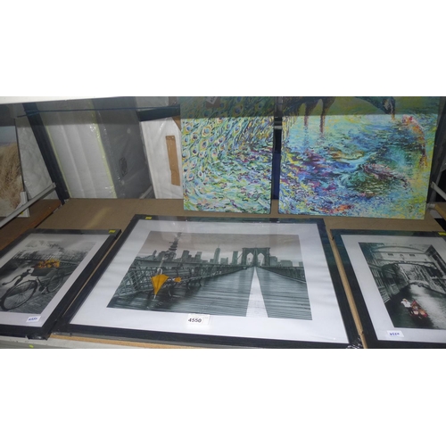 4550 - 3 x various framed art prints, please see pictures for more details