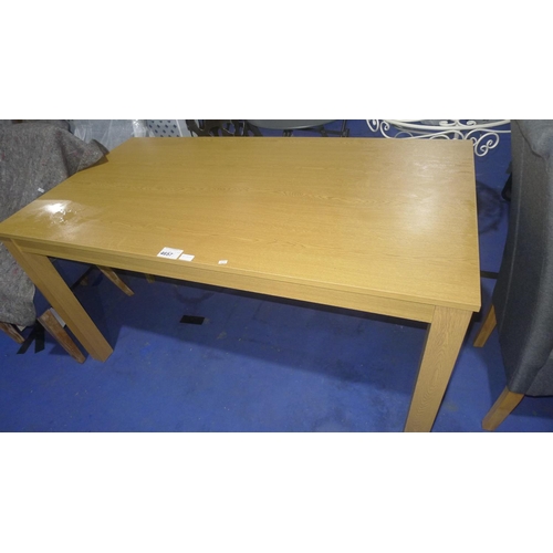 4657 - A wood effect dining table approx 150x80cm