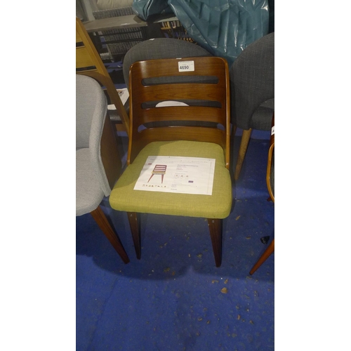 4690 - A green upholstered bent wood dining chair type Thurman sale price £98