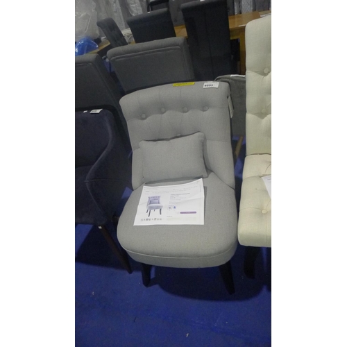 4695 - A grey upholstered dining room chair type Finlayson RRP £142