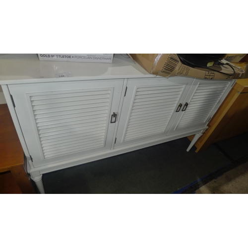 148 - A white painted side board with 3 doors -approx - 150x51cm