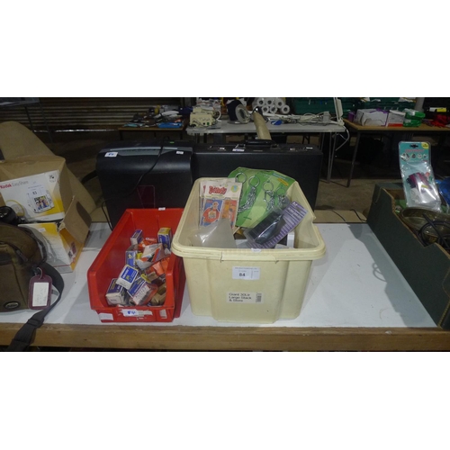 84 - A quantity of various items including electric components, an office shredder and briefcase