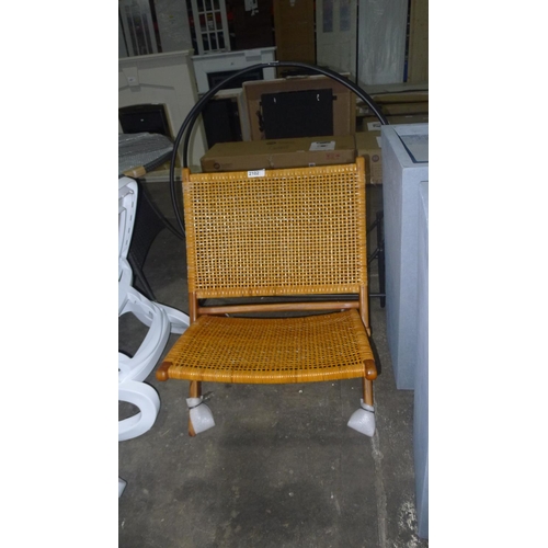 2102 - 1 folding garden / conservatory chair with wood frame