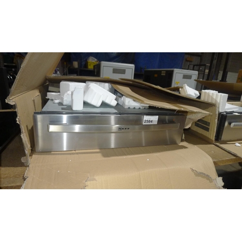 2584 - 1 Neff warming drawer type N21H40NOGB, 240v, approx 60cm w x 56cm d x 14cm high - Has been unboxed a... 