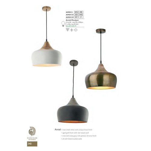 4382 - A single lamp pendant light by Dar Lighting type Amiel