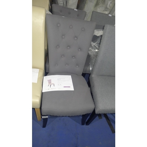 4662 - 2 x grey upholstered dining chairs type St Ives RRP £439 per pair